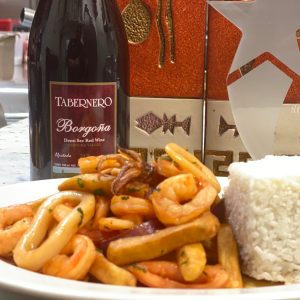 saltado de mariscos