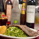 tallarin verde con bistec